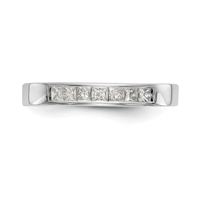 Exclusive 14K White Gold 7-Stone Princess Diamond Band - 1/3 Carat, Stylish Value-4