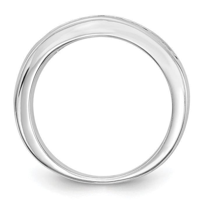 High-Quality 14K White Gold Channel Band for 7-Stone Setting - Stylish Value!-2