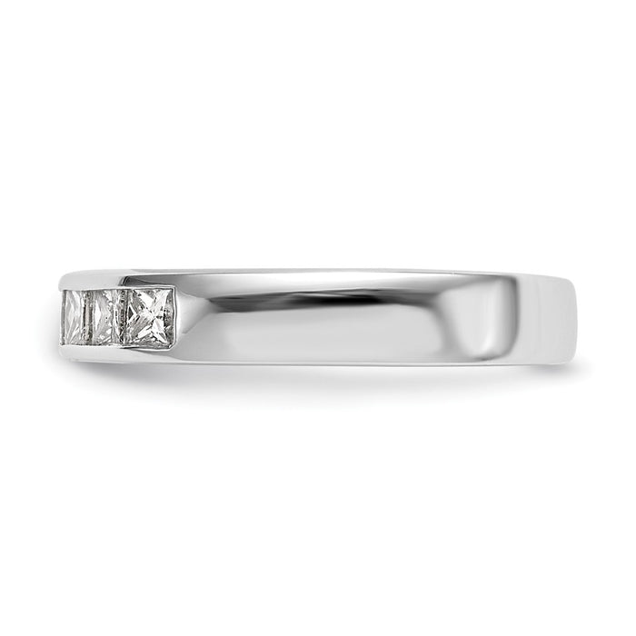 High-Quality 14K White Gold Channel Band for 7-Stone Setting - Stylish Value!-3