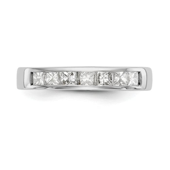 High-Quality 14K White Gold Channel Band for 7-Stone Setting - Stylish Value!-4