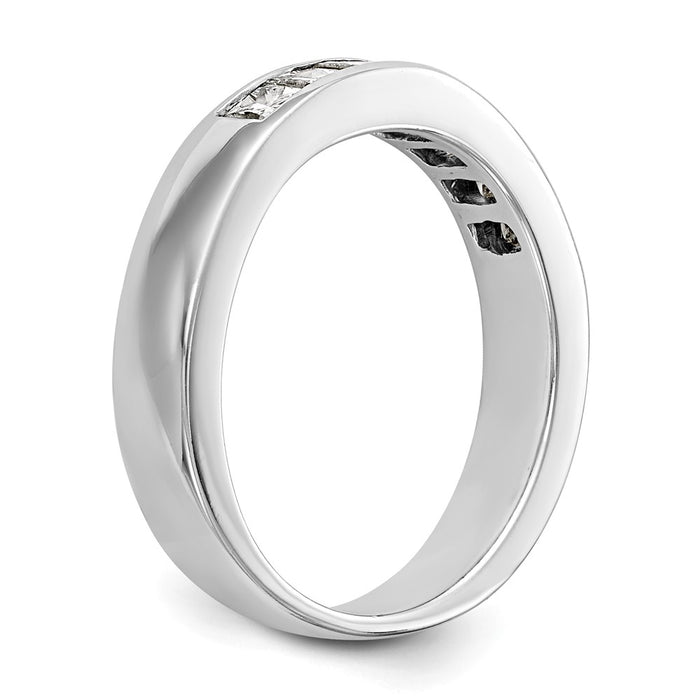 High-Quality 14K White Gold Channel Band for 7-Stone Setting - Stylish Value!-6