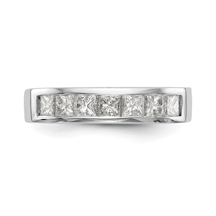 Designer 14K White Gold Channel Band for 7-Stone Setting - Affordable Luxury-4