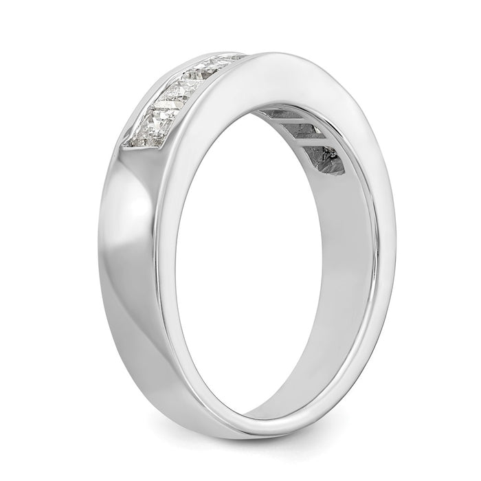 Designer 14K White Gold Channel Band for 7-Stone Setting - Affordable Luxury-6