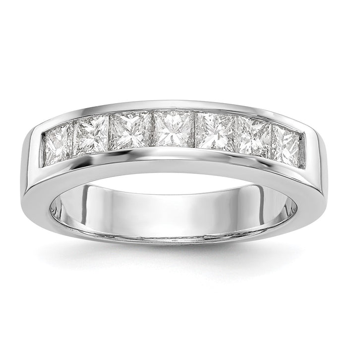 Buy Stylish 14K White Gold 7-Stone Diamond Band - 1 Carat Luxury Design-1