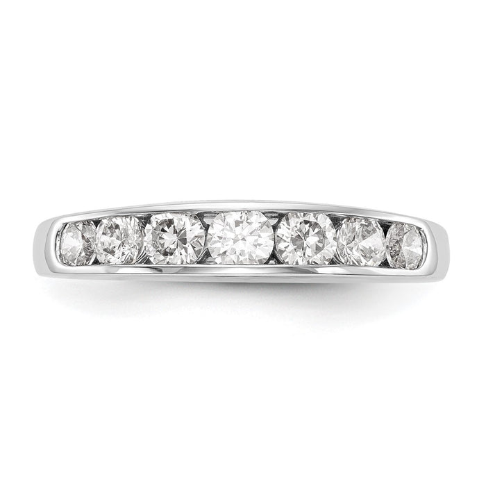 Buy Exclusive 14K White Gold Graduated Channel Band for 7 Stones-4