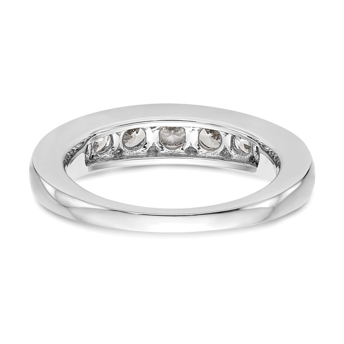Buy Exclusive 14K White Gold Graduated Channel Band for 7 Stones-5