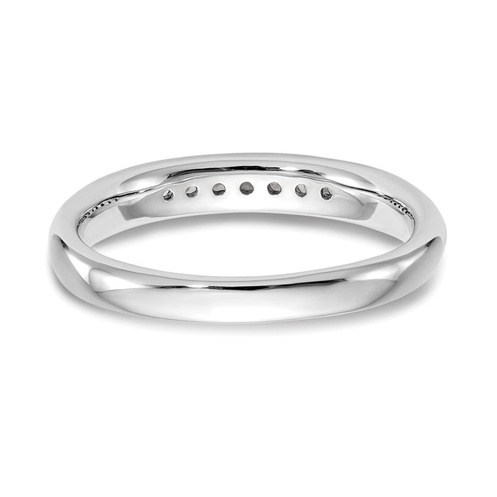 Buy Exclusive 14K White Gold Channel Set Band with 7 Diamonds, 1/10 Carat-5
