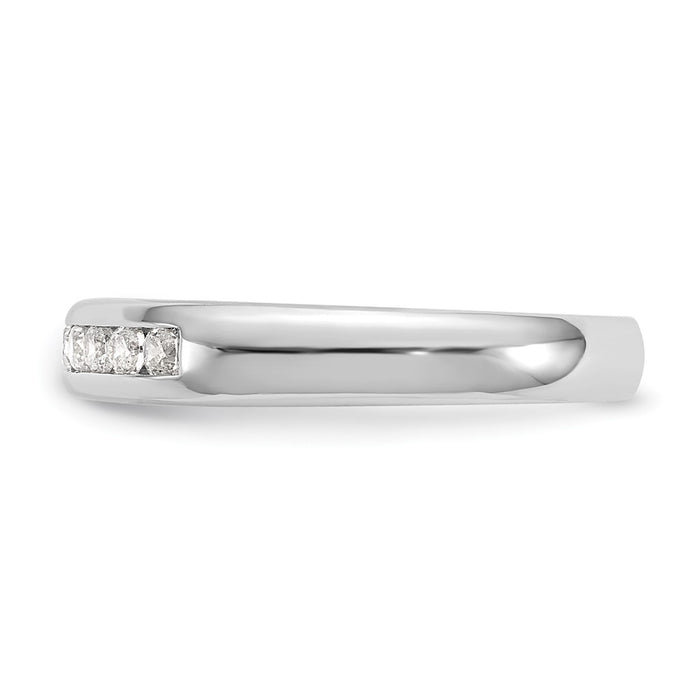 High-Quality 14K White Gold 7-Stone Diamond Band - 1/5 Carat, Stylish Value!-3