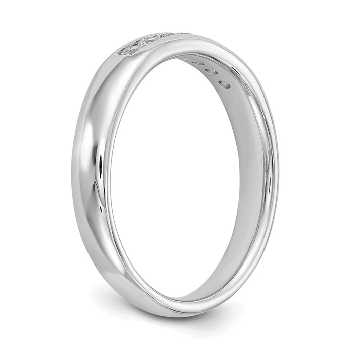 High-Quality 14K White Gold 7-Stone Diamond Band - 1/5 Carat, Stylish Value!-6