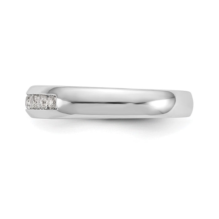 Buy Stylish 14K White Gold 7-Stone Diamond Band with 1/4 Carat Diamonds-3