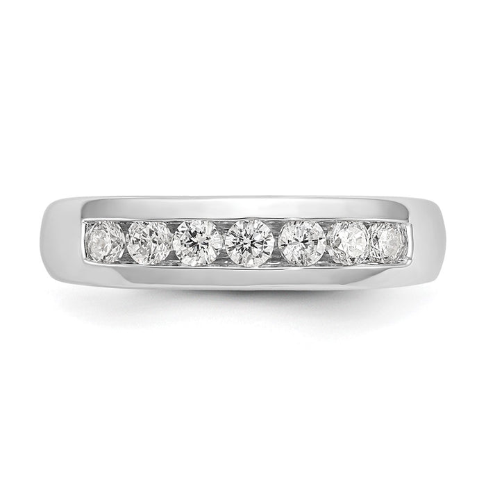 Buy 14K White Gold Channel Band for 7-Stone Setting - Stylish & Affordable!-5