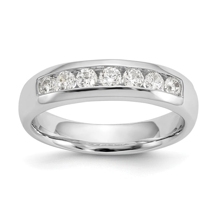 Buy 14K White Gold Channel Band for 7-Stone Setting - Stylish & Affordable!-1