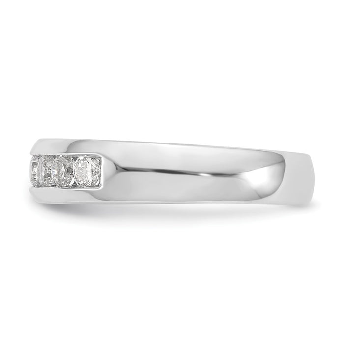 Buy 14K White Gold 7-Stone Diamond Band - 1/2 Carat Luxury Rings-3