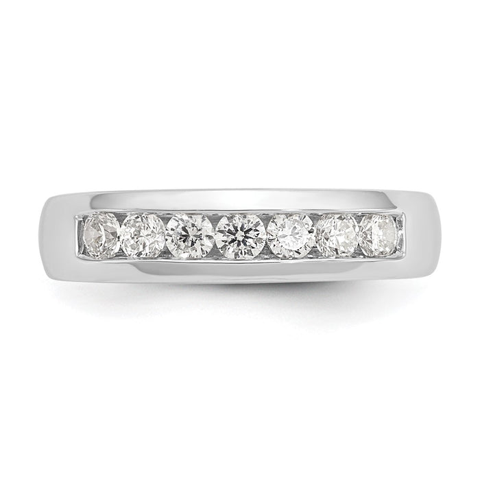 Buy 14K White Gold 7-Stone Diamond Band - 1/2 Carat Luxury Rings-4