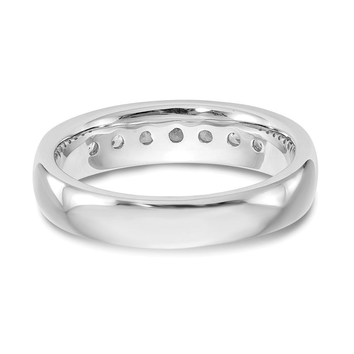 Buy 14K White Gold 7-Stone Diamond Band - 1/2 Carat Luxury Rings-5