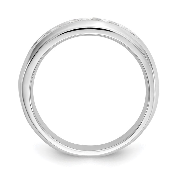 High-Quality 14K White Gold Channel Band for 7-Stone Setting, Stylish Value-3