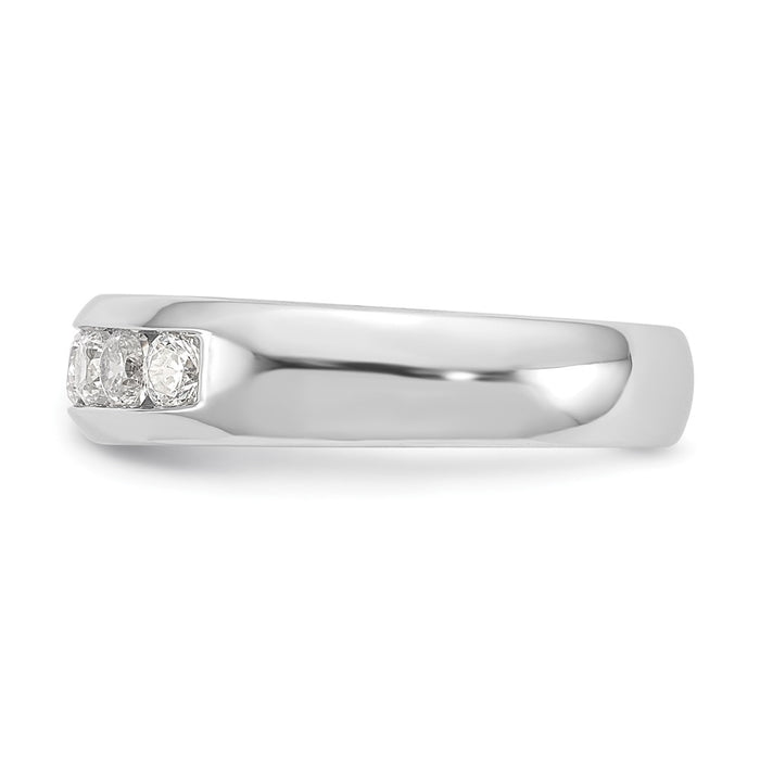 High-Quality 14K White Gold Channel Band for 7-Stone Setting, Stylish Value-4