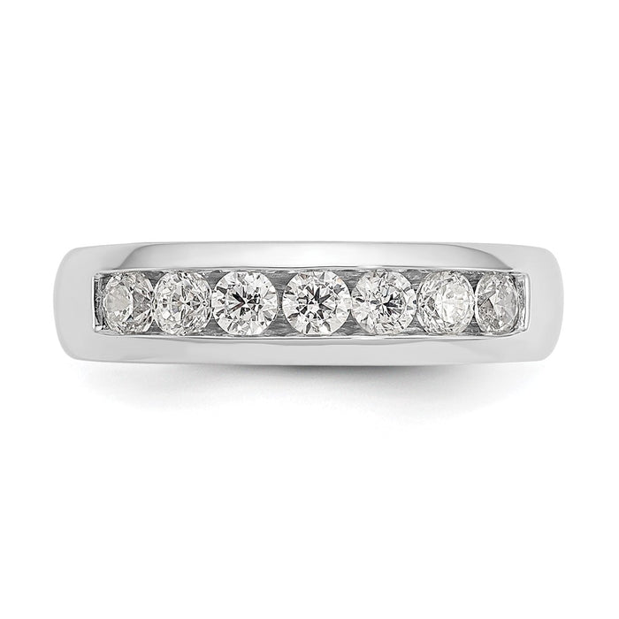 High-Quality 14K White Gold Channel Band for 7-Stone Setting, Stylish Value-5