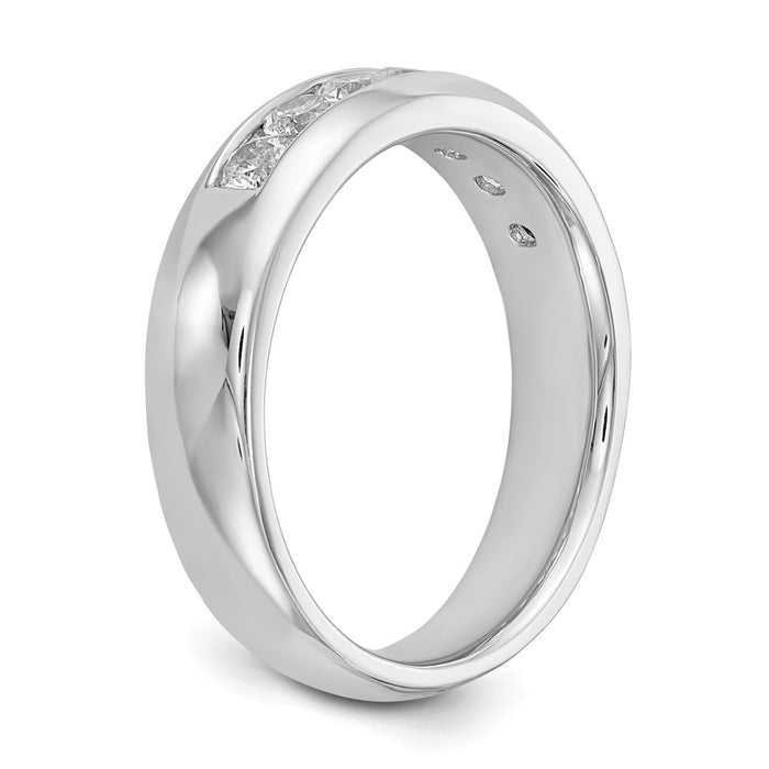 High-Quality 14K White Gold Channel Band for 7-Stone Setting, Stylish Value-6