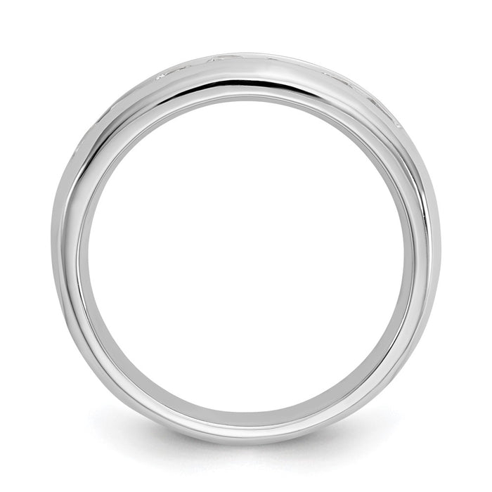 Buy Stylish 14K White Gold 7-Stone Round Diamond Band - 3/4 Carat Luxury-2