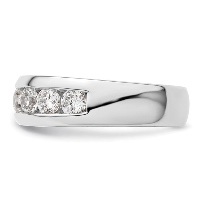 Exclusive 14K White Gold 7-Stone Round Diamond Band - 1 Carat, Stylish Value-3