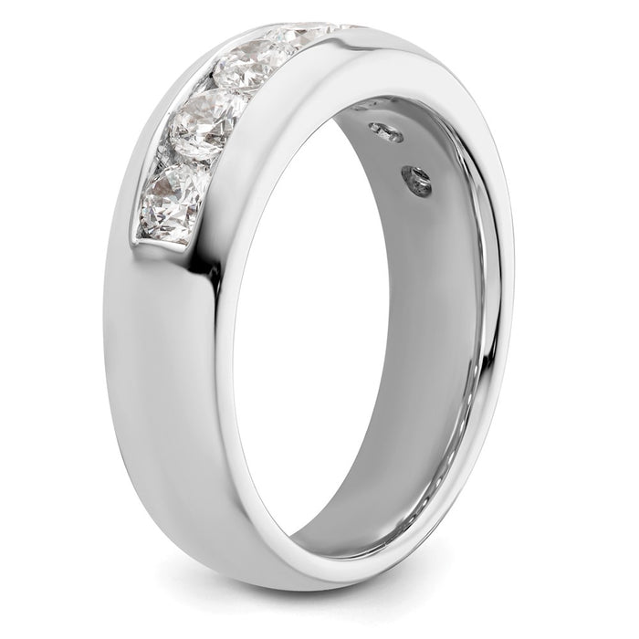 Exclusive 14K White Gold 7-Stone Round Diamond Band - 1 Carat, Stylish Value-6