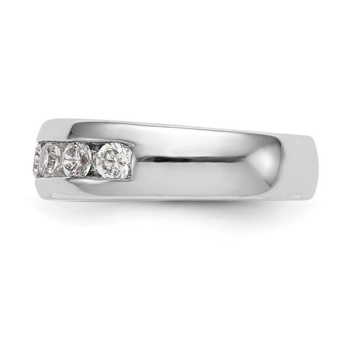 Buy Exclusive 14K White Gold 7-Stone Diamond Channel Set Band - 1.25 Carats Value!-3