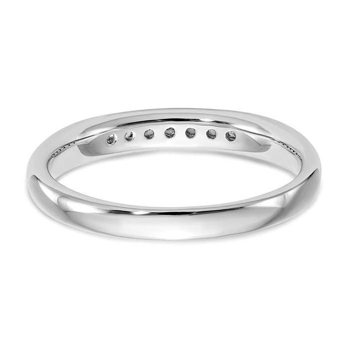 Buy Stylish 14K White Gold 7-Stone Diamond Band with 1/10 Carat Stones-5