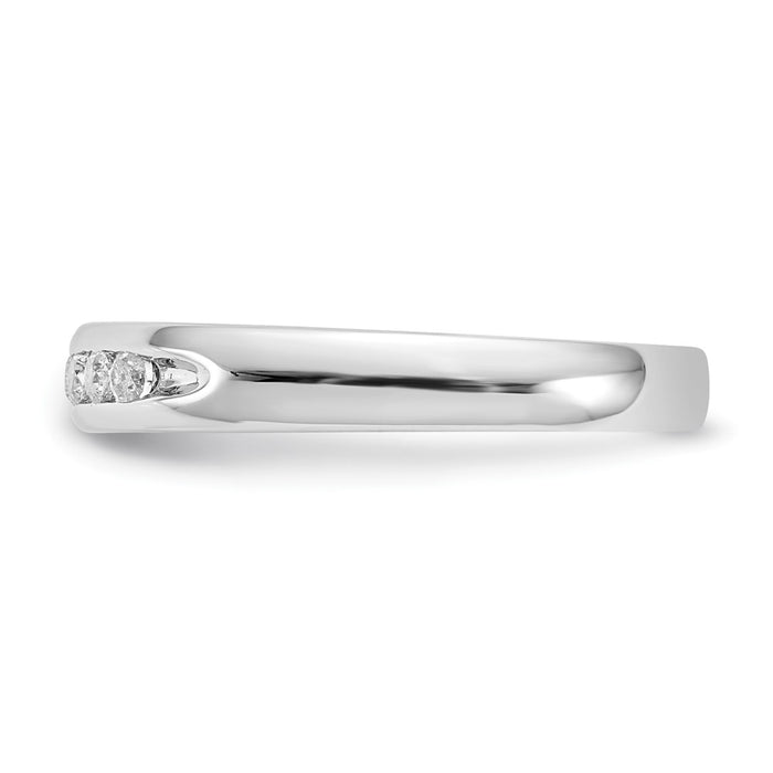 High-Quality 14K White Gold 7-Stone Diamond Band - 1/5 Carat, Stylish Value!-3
