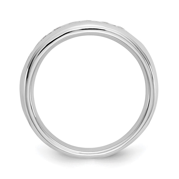 Exclusive 14K White Gold Channel Band Mounting for 7-Stone Setting - Stylish!-3