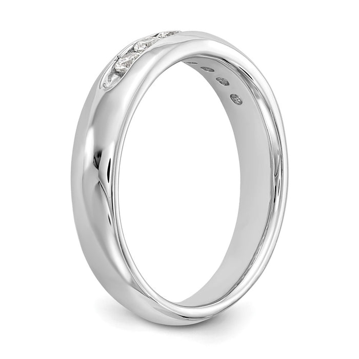 Exclusive 14K White Gold Channel Band Mounting for 7-Stone Setting - Stylish!-7