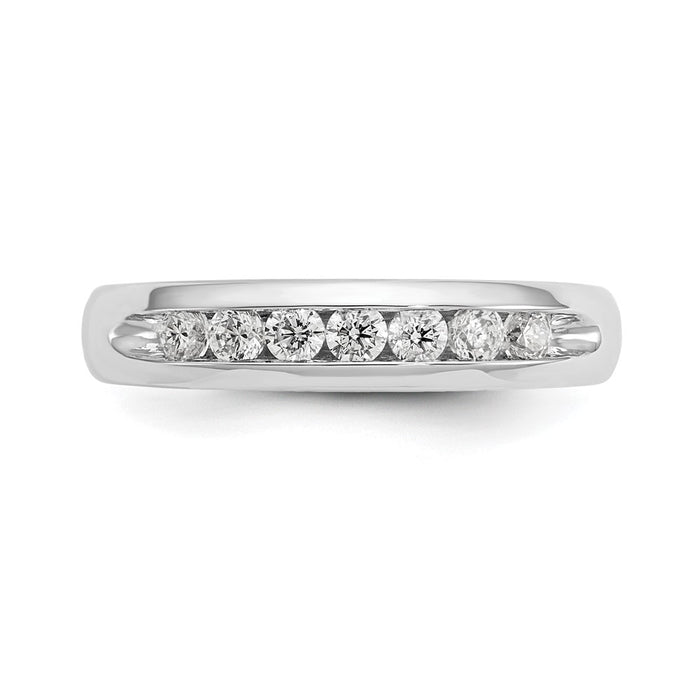 Exclusive 14K White Gold 7-Stone Diamond Band - 1/3 Carat, Stylish Value-4