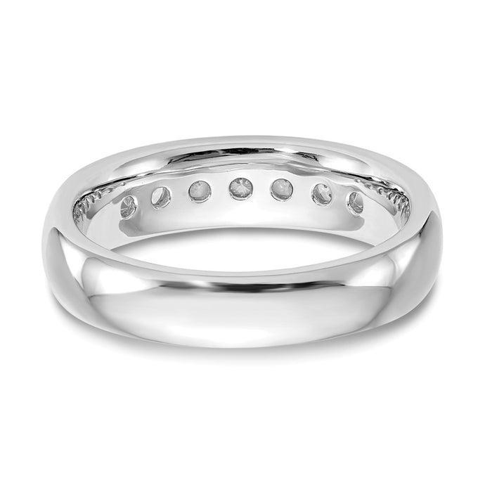 Exclusive 14K White Gold Channel Band for 7-Stone Setting - Stylish Design-6