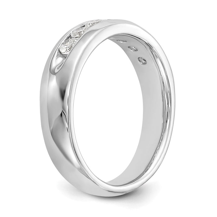 Exclusive 14K White Gold Channel Band for 7-Stone Setting - Stylish Design-7