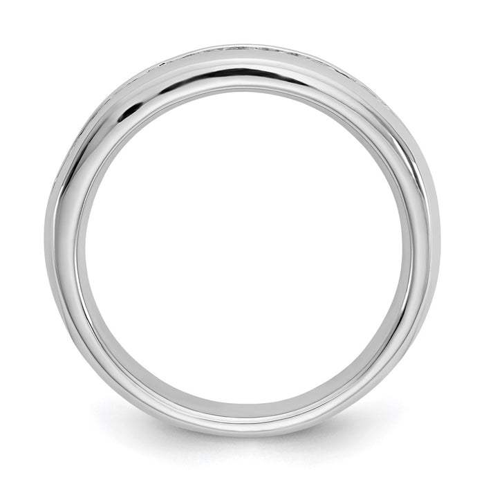 High-quality 14K White Gold Channel Band for 7-Stone Setting - Stylish Value!-3