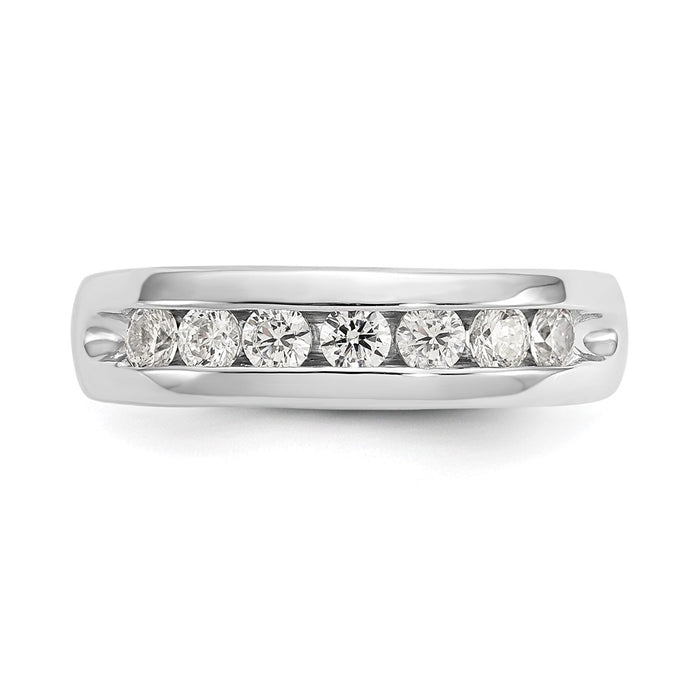 Buy 14K White Gold 7-Stone Diamond Band - Stylish 1/2 Carat Value Jewelry-4