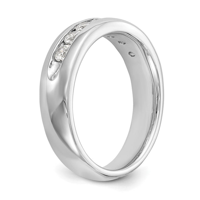 High-quality 14K White Gold Channel Band for 7-Stone Setting - Stylish Value!-7