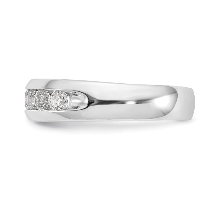 Buy Stylish 14K White Gold Channel Band for 7 x 2.8mm Stones - Affordable Luxury-4