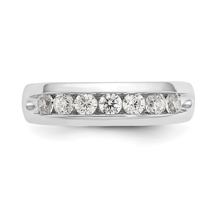 Buy Stylish 14K White Gold Channel Band for 7 x 2.8mm Stones - Affordable Luxury-5