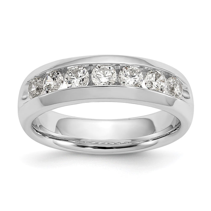 Buy 14K White Gold Channel Band for 7-Stone Setting - Stylish & Affordable-1