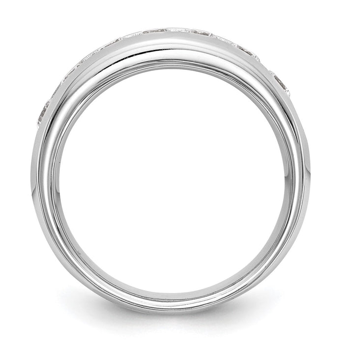 Exclusive 14K White Gold 7-Stone 1 Carat AAA Round Diamond Band - Stylish Value!-3