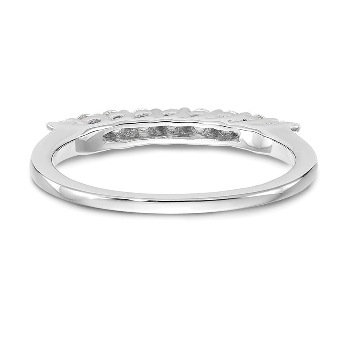 Buy Stylish 14K White Gold Diamond Band - 1/3 Carat, 9-Stone Design-5