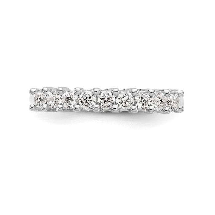 Exclusive 14K White Gold Diamond Band Setting for 9 x 2.3mm Stones-4