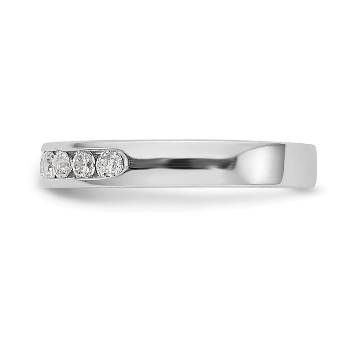 High-Quality 1/2 Carat Round Diamond Channel Set Band in Platinum - Stylish Value!-3