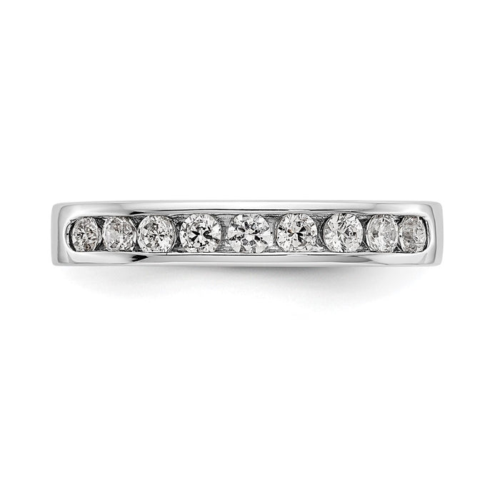 High-Quality 1/2 Carat Round Diamond Channel Set Band in Platinum - Stylish Value!-4
