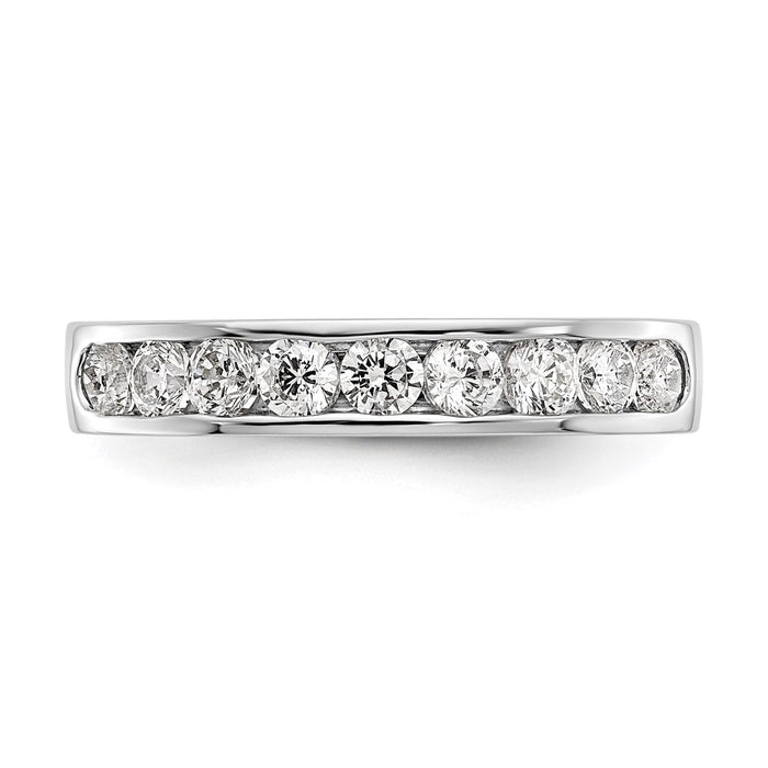 Buy Stylish Platinum 3/4 Carat Round Diamond Channel Set Band - 9 Stones-4