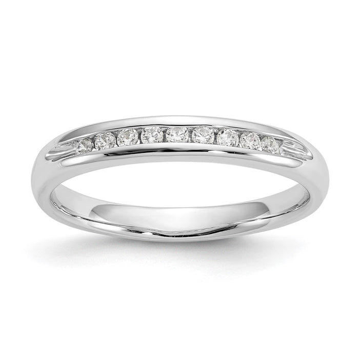 Buy Exclusive 14K White Gold Diamond Band | 9-Stone, 1/8 Carat, Stylish Value-1