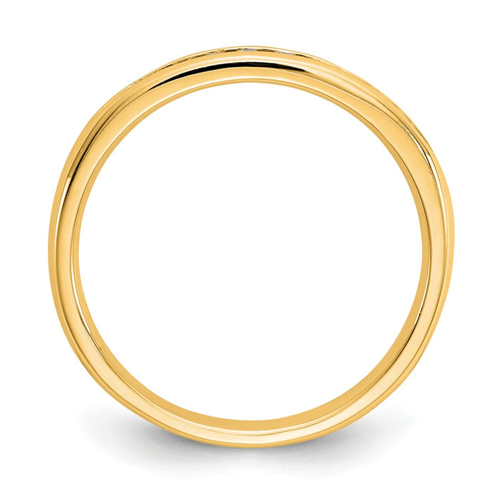 High-Quality 14K Yellow Gold Channel Band for 9 Stones - Stylish & Affordable!-2