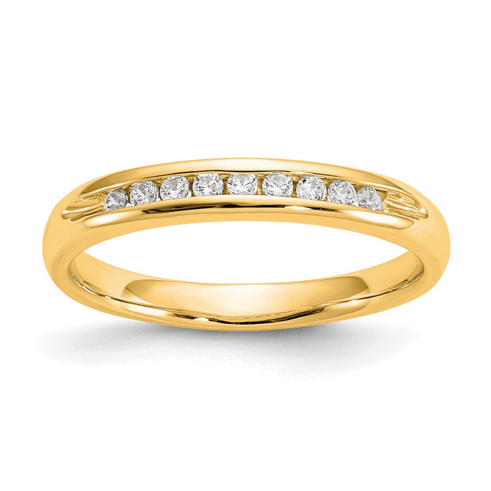 High-Quality 14K Yellow Gold Channel Band for 9 Stones - Stylish & Affordable!-1
