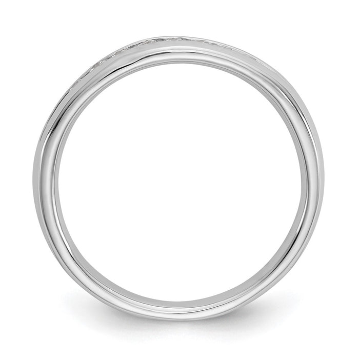 Exclusive 14K White Gold Diamond Band - 9-Stone, 1/5 Carat, Stylish Value-2